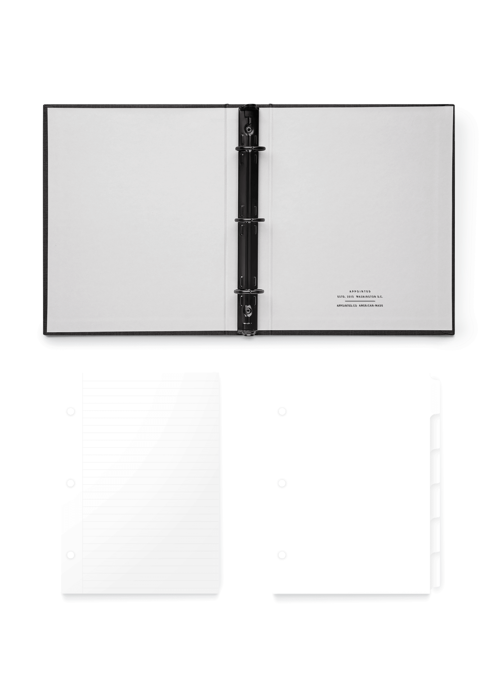 https://appointed.co/cdn/shop/products/Gallery-Binder-Starter-Set_Charcoal-Gray-Lined.png?v=1668462254