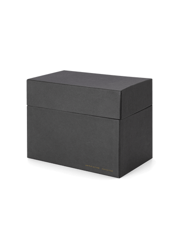 Angled view of Sage Card Keeper, lid on || Onyx