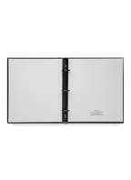 charcoal binder laid flat and open || Charcoal Gray