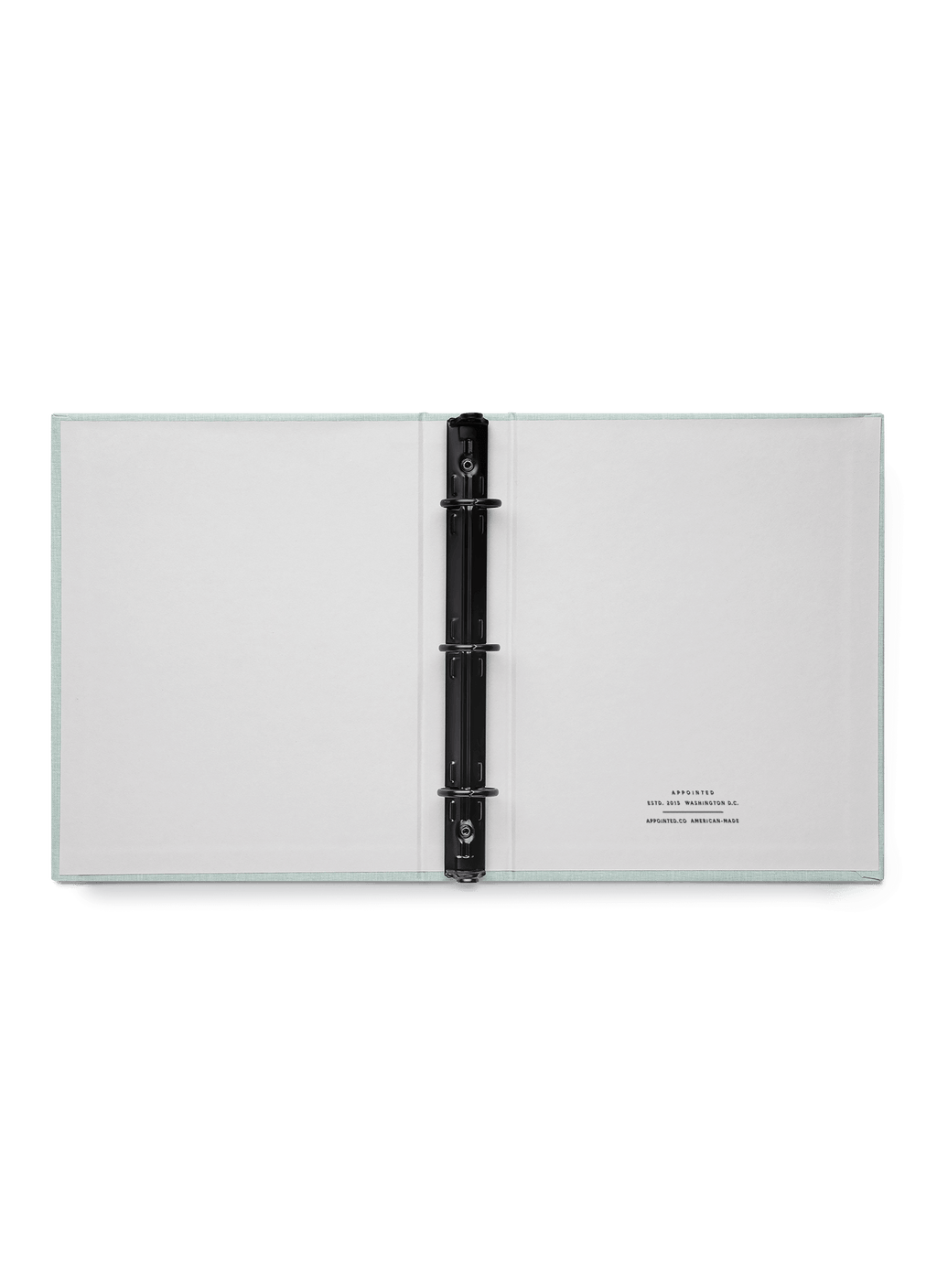 mineral binder laid flat and open || Mineral Green