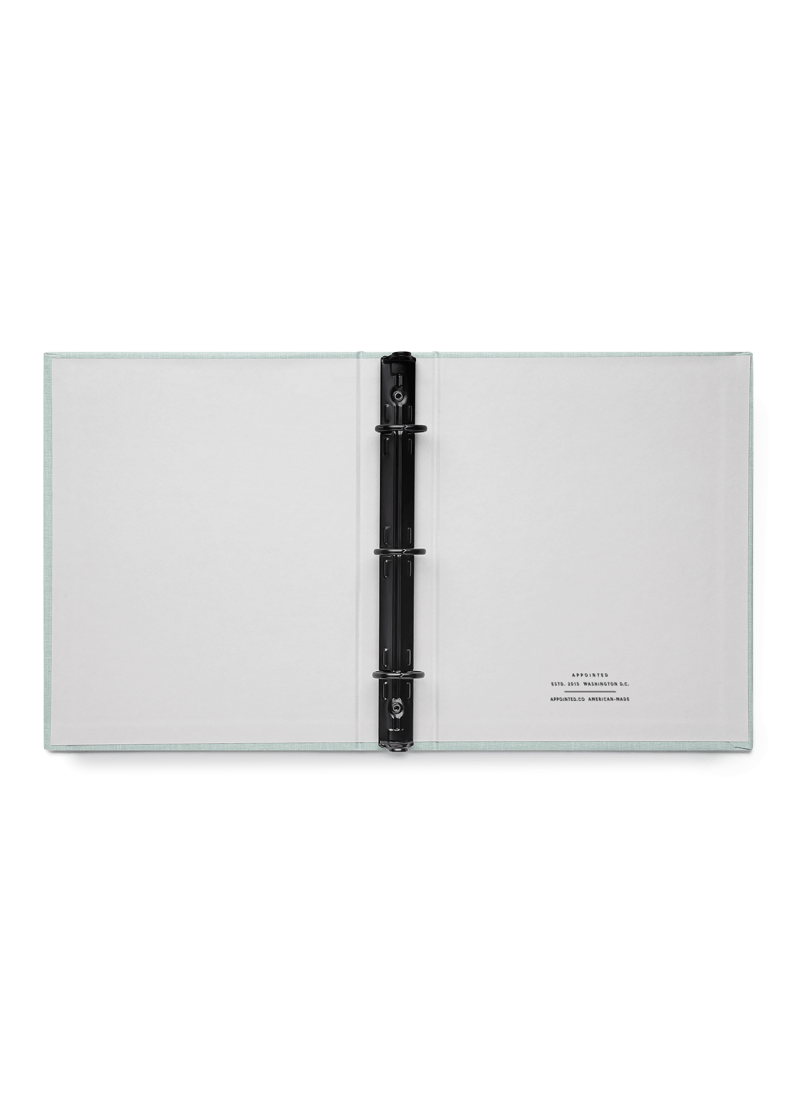 mineral binder laid flat and open || Mineral Green