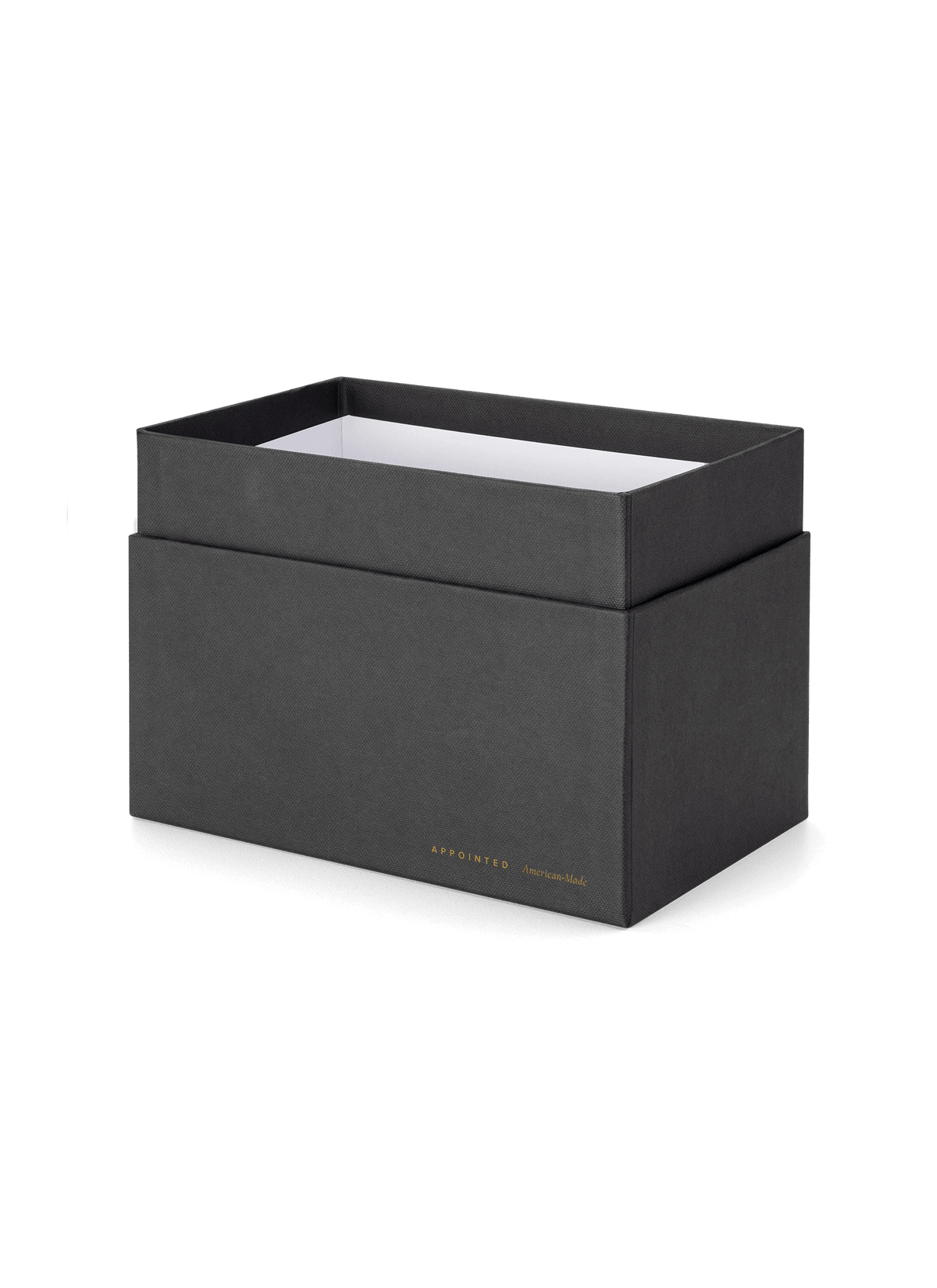 Diagonal view of onyx storage box, lid off|| Onyx
