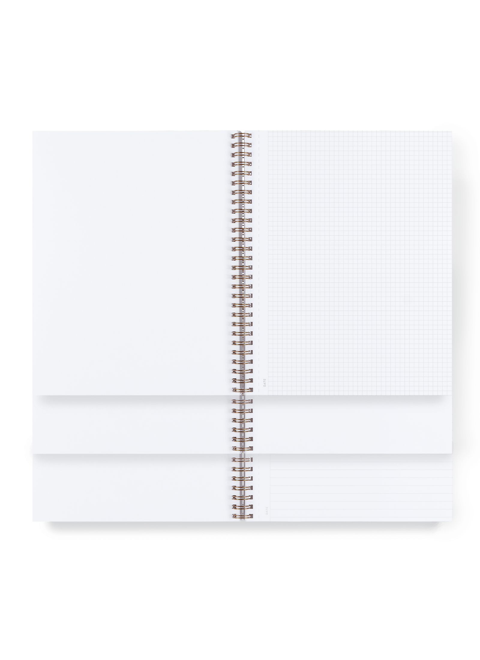 Appointed Notebook interior stacked - grid, blank and lined interiors