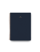 Appointed Workbook in Oxford Blue bookcloth with brass wire-o binding front cover || Oxford Blue