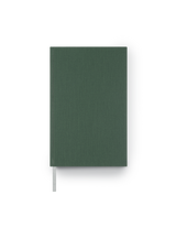 Appointed Day Book in Fern Green bookcloth in smyth-sewn case binding with ribbon page marker front view || Fern Green