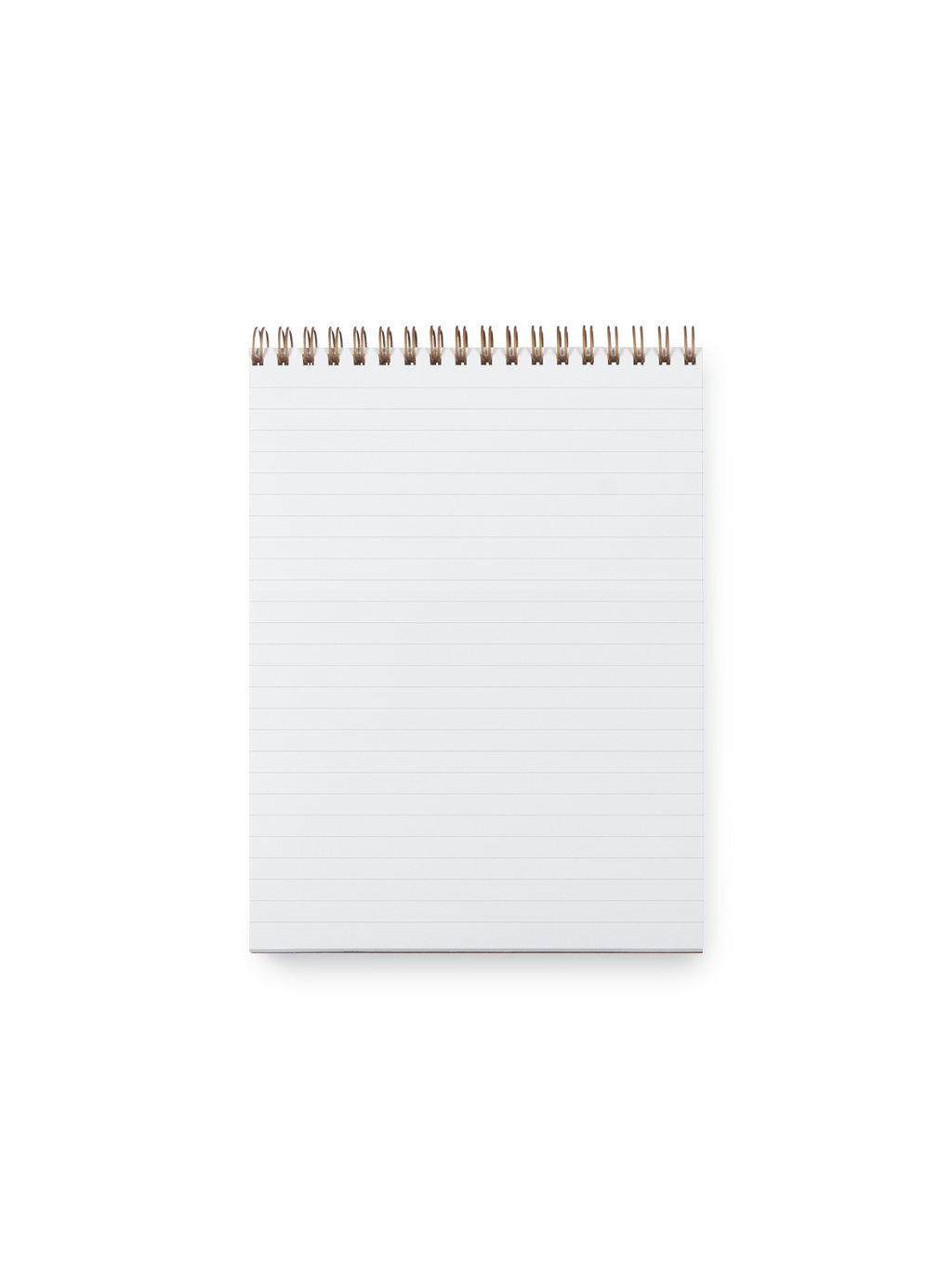 Appointed Office Notepad with gold foil details, bookcloth cover, and brass wire-o binding interior view