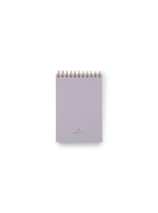 Pocket Notepad with brass wire-o binding and gold foil details || Lavender Gray