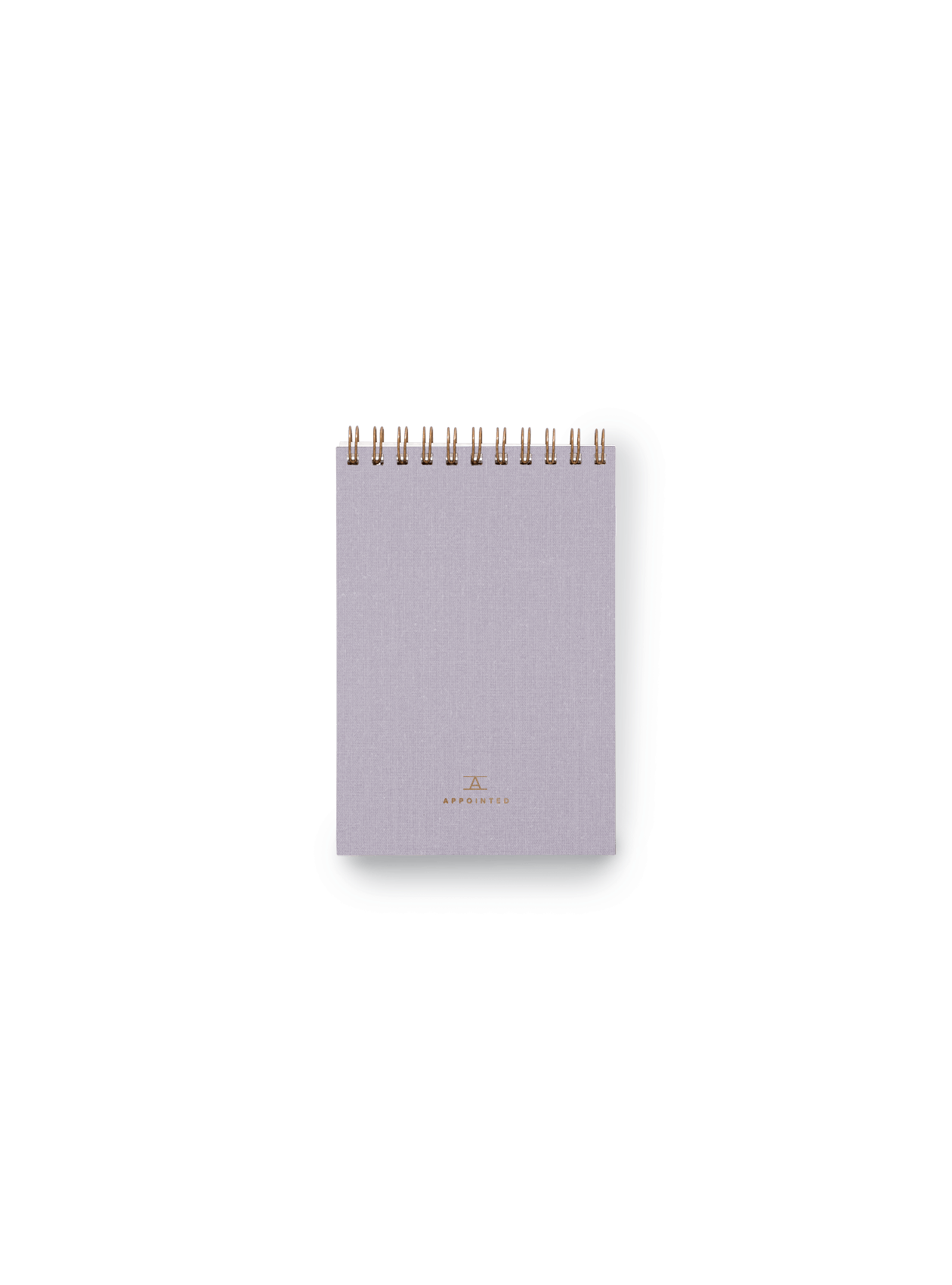 Pocket Notepad with brass wire-o binding and gold foil details || Lavender Gray