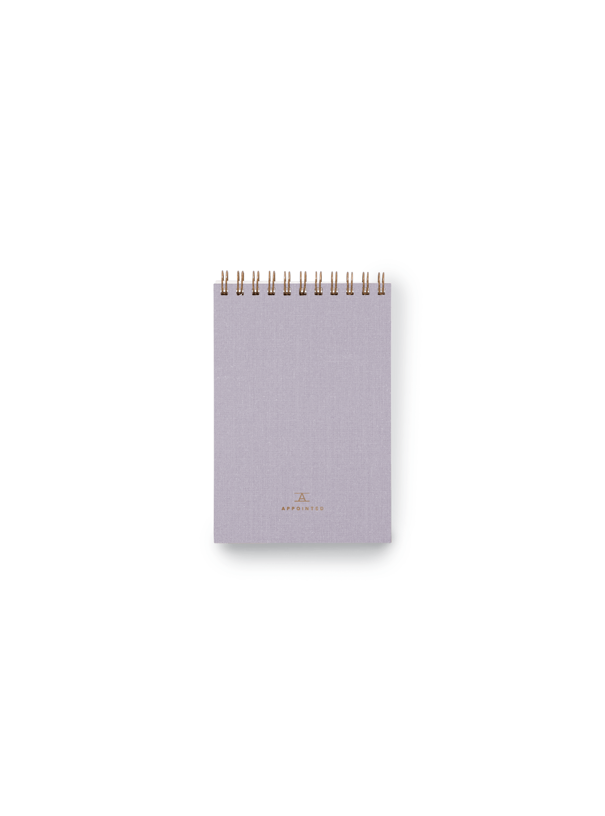 Pocket Notepad with brass wire-o binding and gold foil details || Lavender Gray
