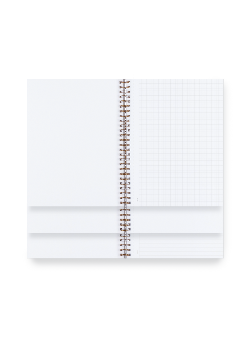 Appointed Notebook with bookcloth cover and brass wire-o binding interior view