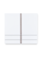 Appointed Notebook with bookcloth cover and brass wire-o binding interior view