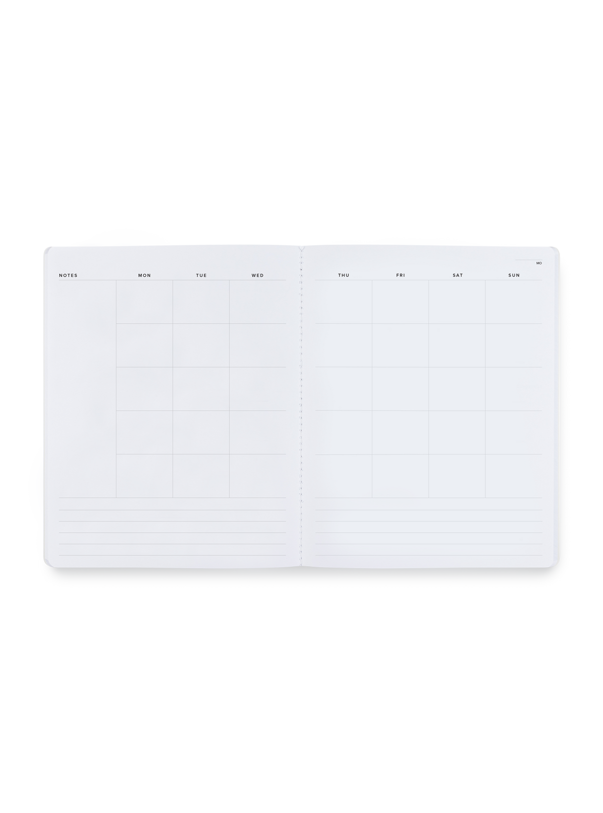 Appointed undated Large Monthly Planner interior