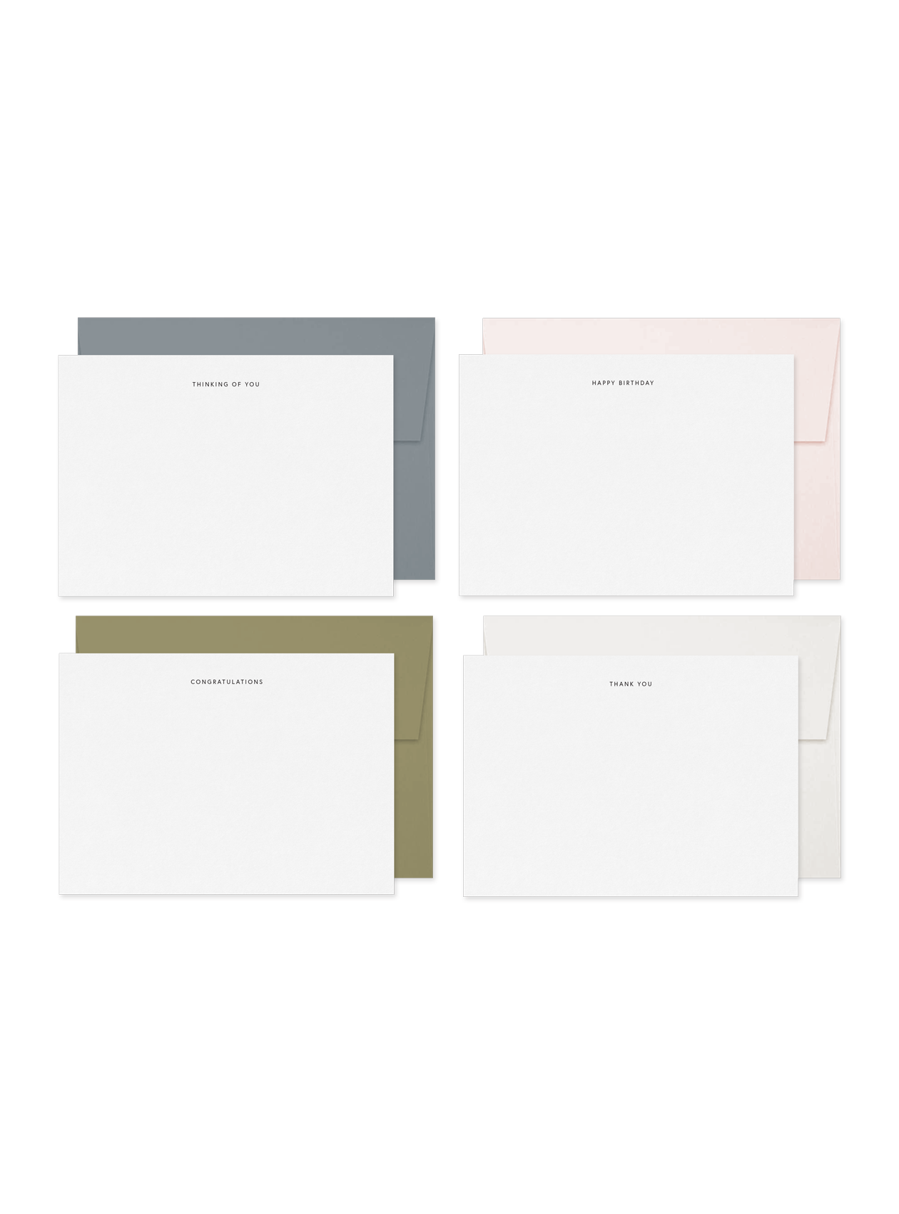 Appointed Desktop Greetings and envelopes, including: Thinking Of You, Happy Birthday, Congratulations, and Thank You