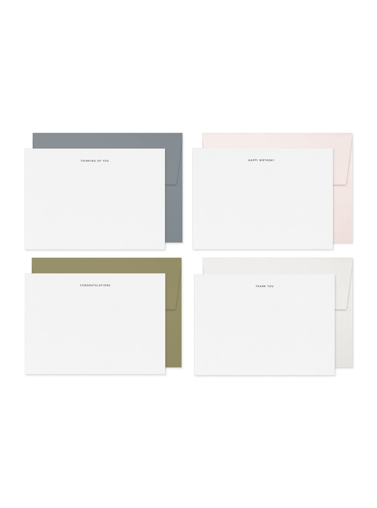 Appointed Desktop Greetings and envelopes, including: Thinking Of You, Happy Birthday, Congratulations, and Thank You