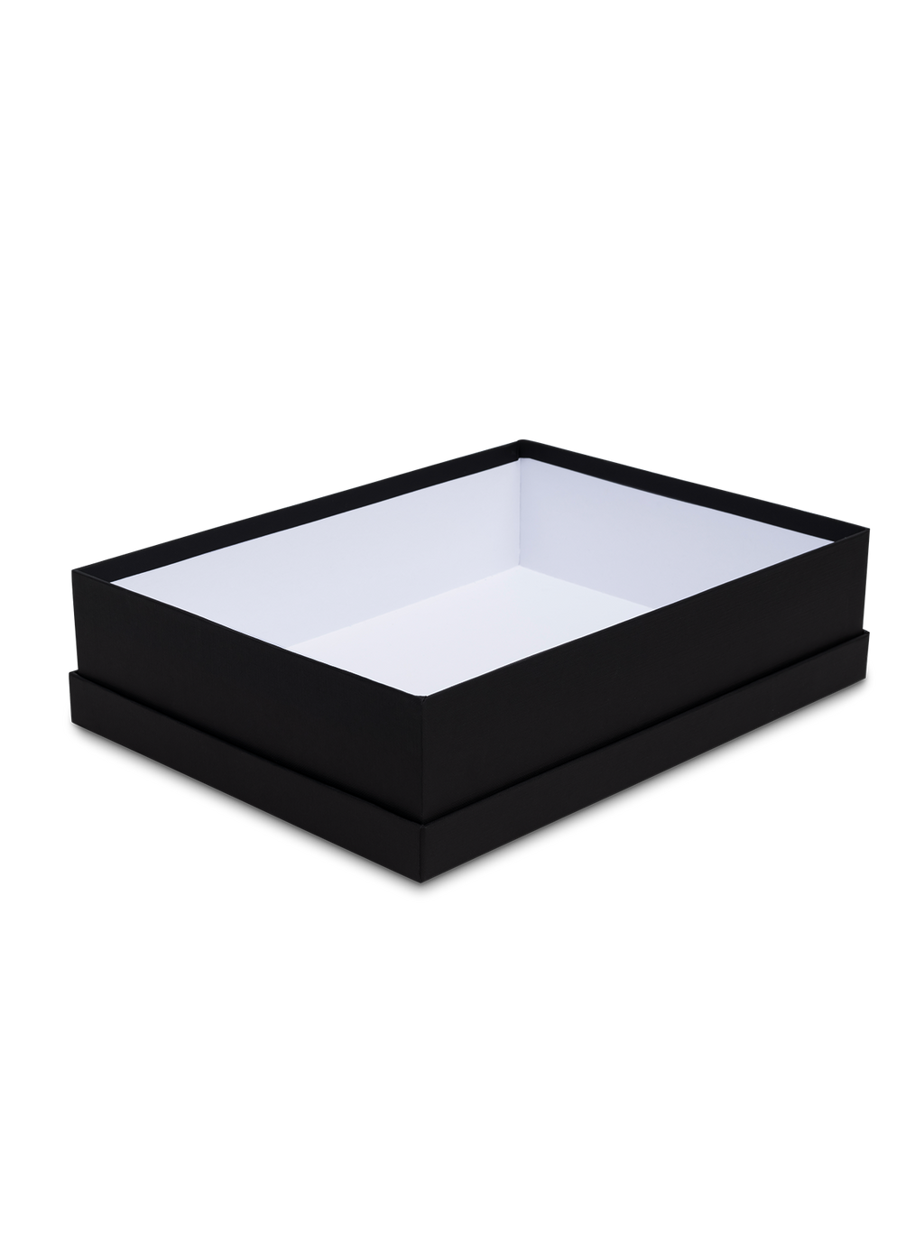 Opened and empty charcoal box inside of lid || Onyx and Slate