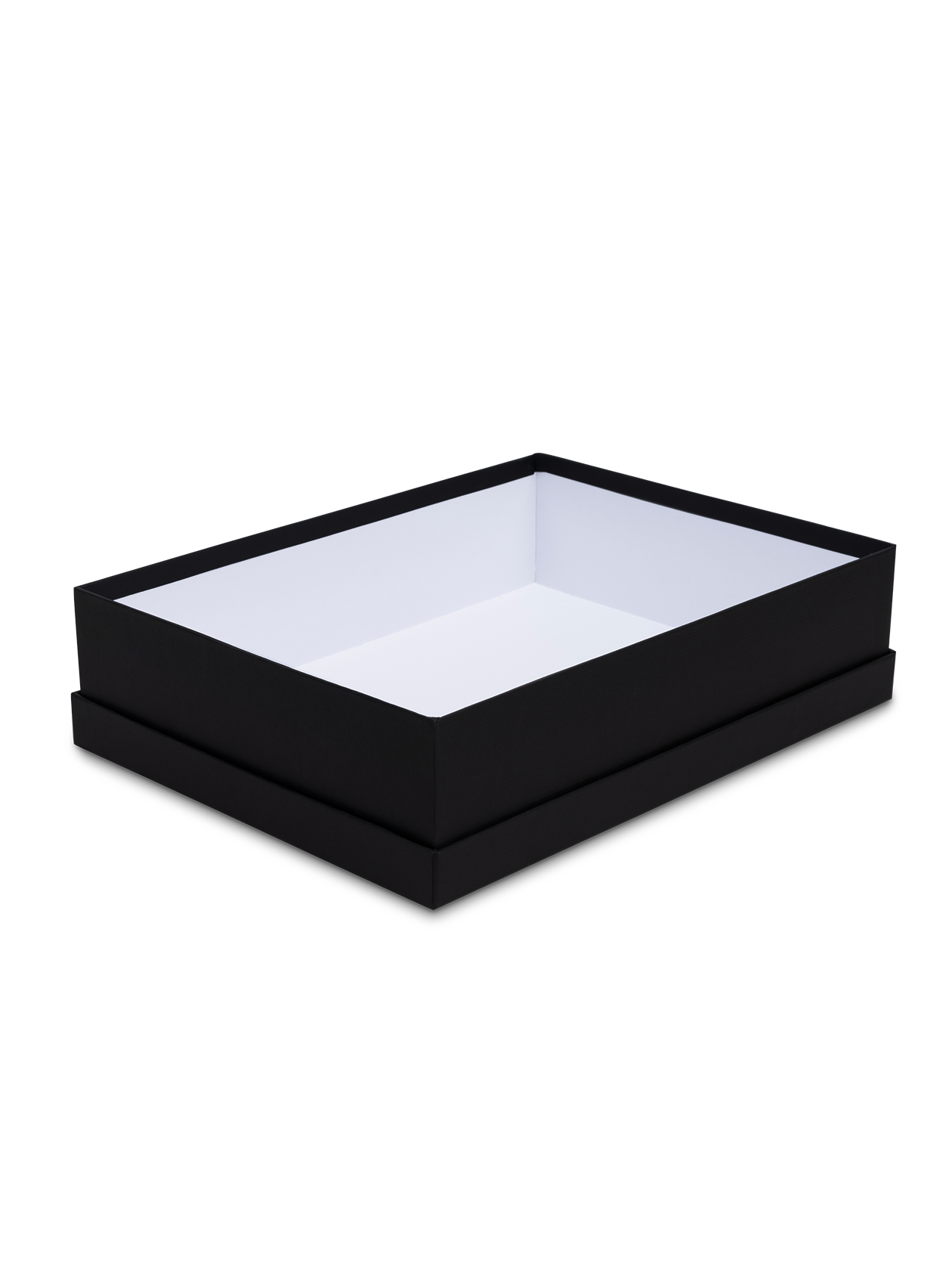 Opened and empty charcoal box inside of lid || Onyx and Slate