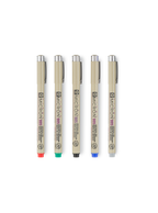 Micron Pens in Gray, Red, Green, Black and Blue